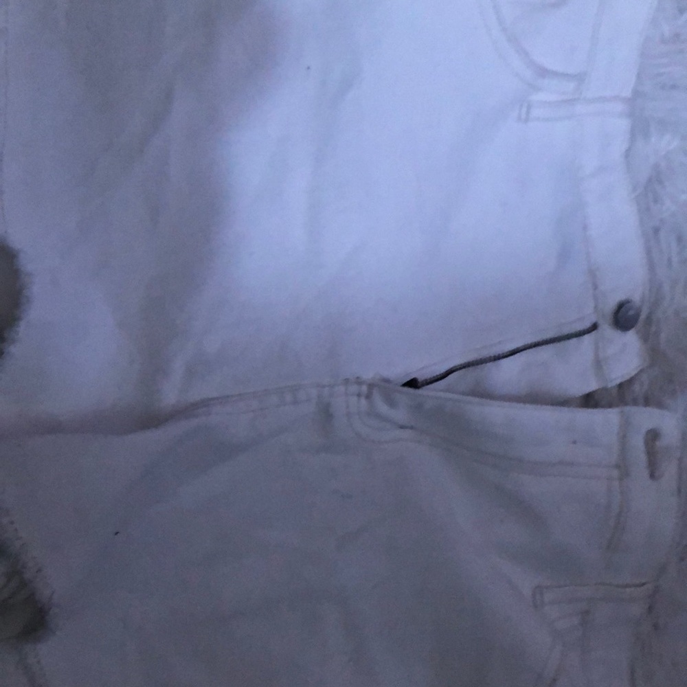 white jean shorts